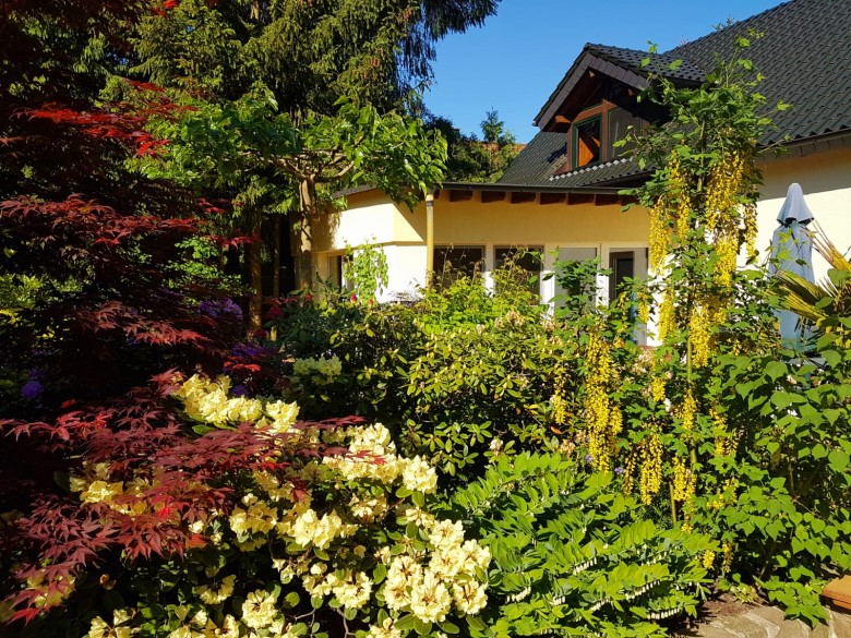 Garten vom Ferienhaus Rehsprung